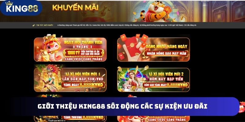 Giới thiệu King88 về các chương trình khuyến mãi sôi động